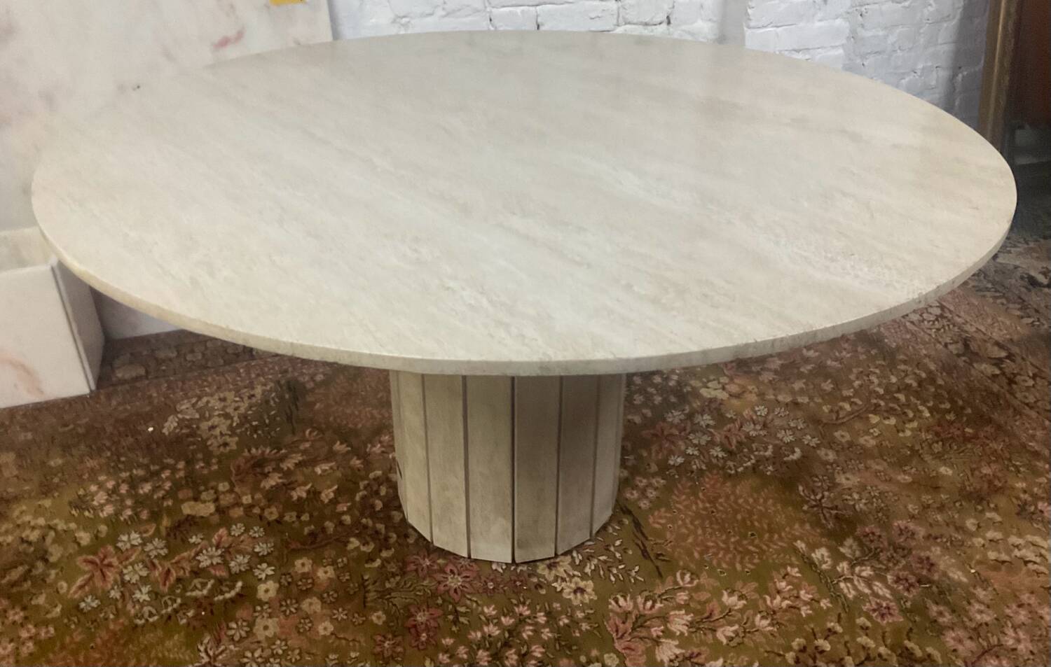 Jean Charles travertine dining table for Roche Bobois 1970s