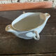 Saucière Double Ancienne Gras & Maigre Porcelaine Blanche #D906