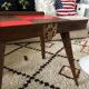 60s checkerboard coffee table
