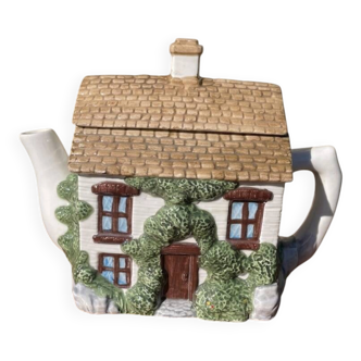 English cottage slipware teapot