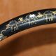 Regency Chair in Ebonised Wood and Gold Leaf Inlaid with Mother of Pearl circa 1815