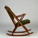 Danish teak rocking chair by Frank Reenskaug for Bramin 60s midcentury