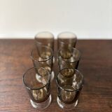 Set of 6 vintage Luminarc stemmed glasses from the 70s