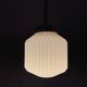 Pink Art Deco glass hanging lamp