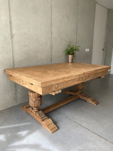 Farmhouse table monastery stripped extendable 300 cm