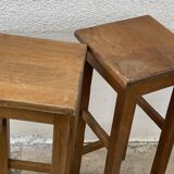 Set of 3 vintage 1960s brutalist bar stools