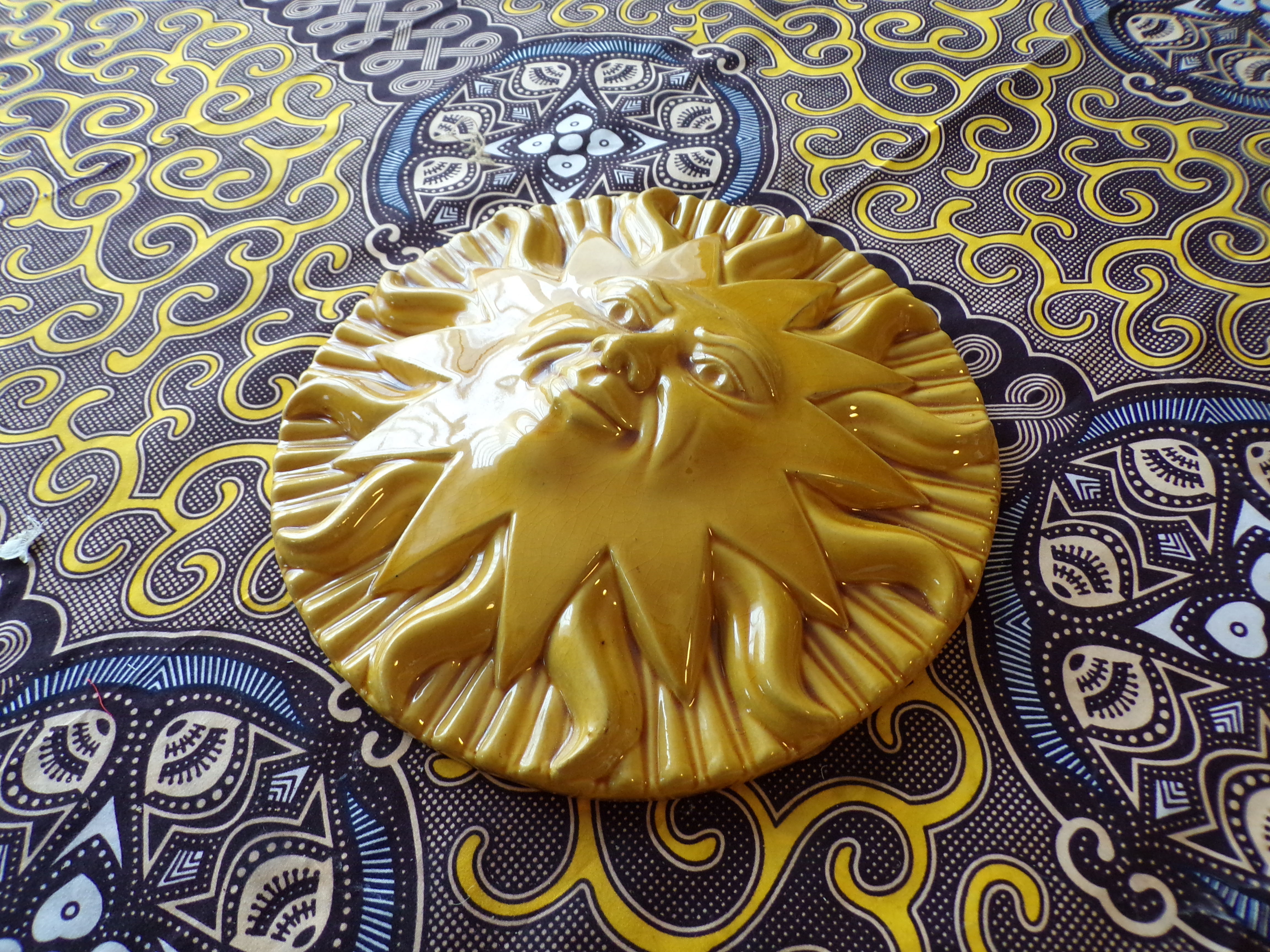 Glazed ceramic sun