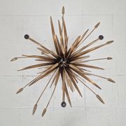 Hollywood Regency Gilded Coco Chanel Style Sheaf of Wheat Coffee Table, 197