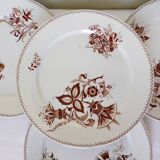 4 flat plates from Sarreguemines, Danish model