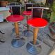Suite de 4 tabourets de bar bistrot vintage 1970 Design München