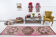 Tapis herki runner rose et marron 3x10, 307x88cm