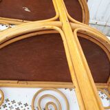 Rattan wall shelf