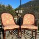 Pair of carved solid mahogany gondolas from the 19th century