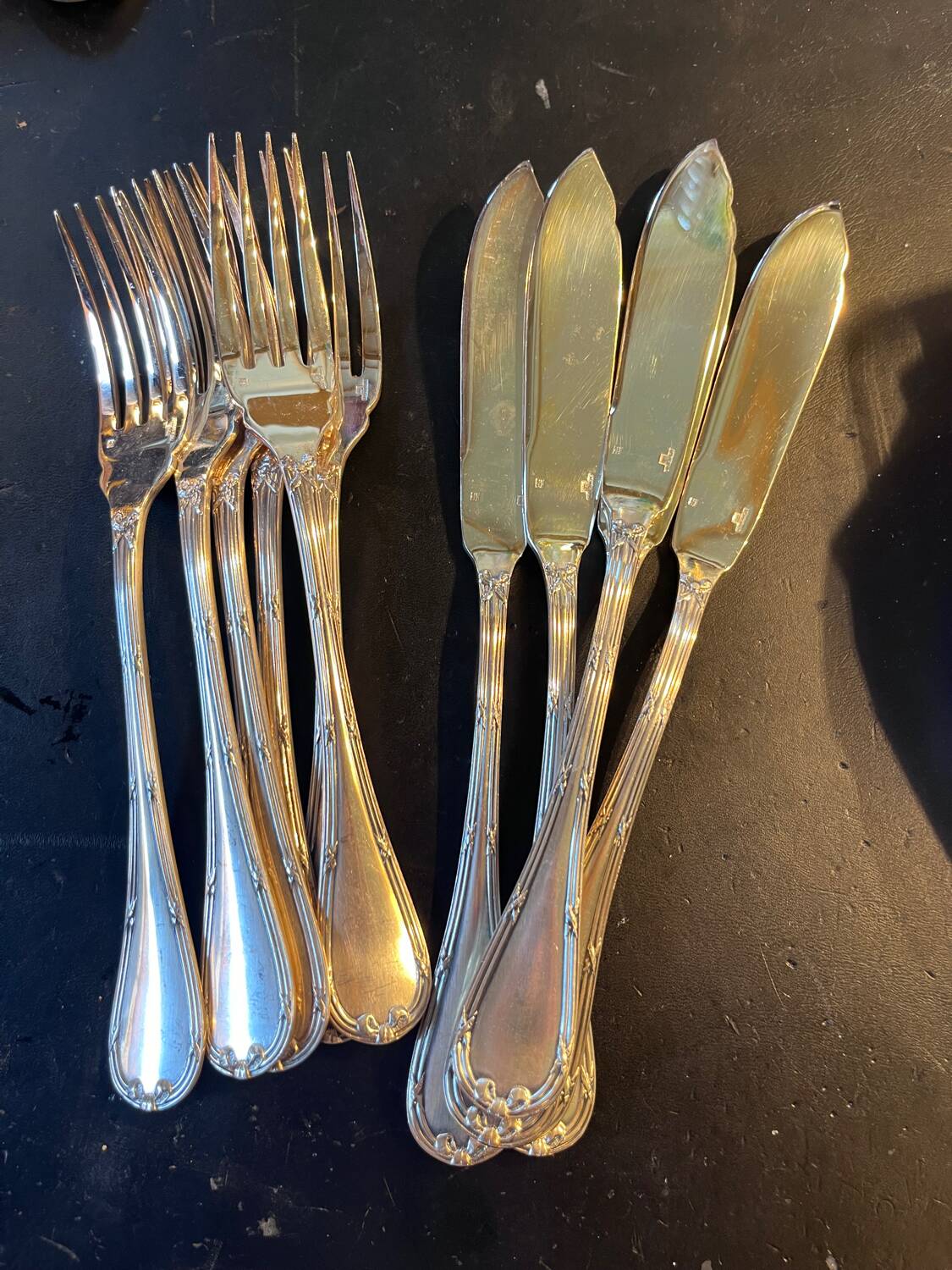 6 Christofle fish cutlery