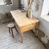 Blonde walnut desk and pine top 1900