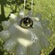 Vintage pleated glass lace lampshade ceiling light