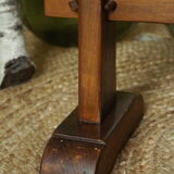 Country stool in ancient solid oak
