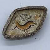 Empty pocket in rock painting style / vintage / signed