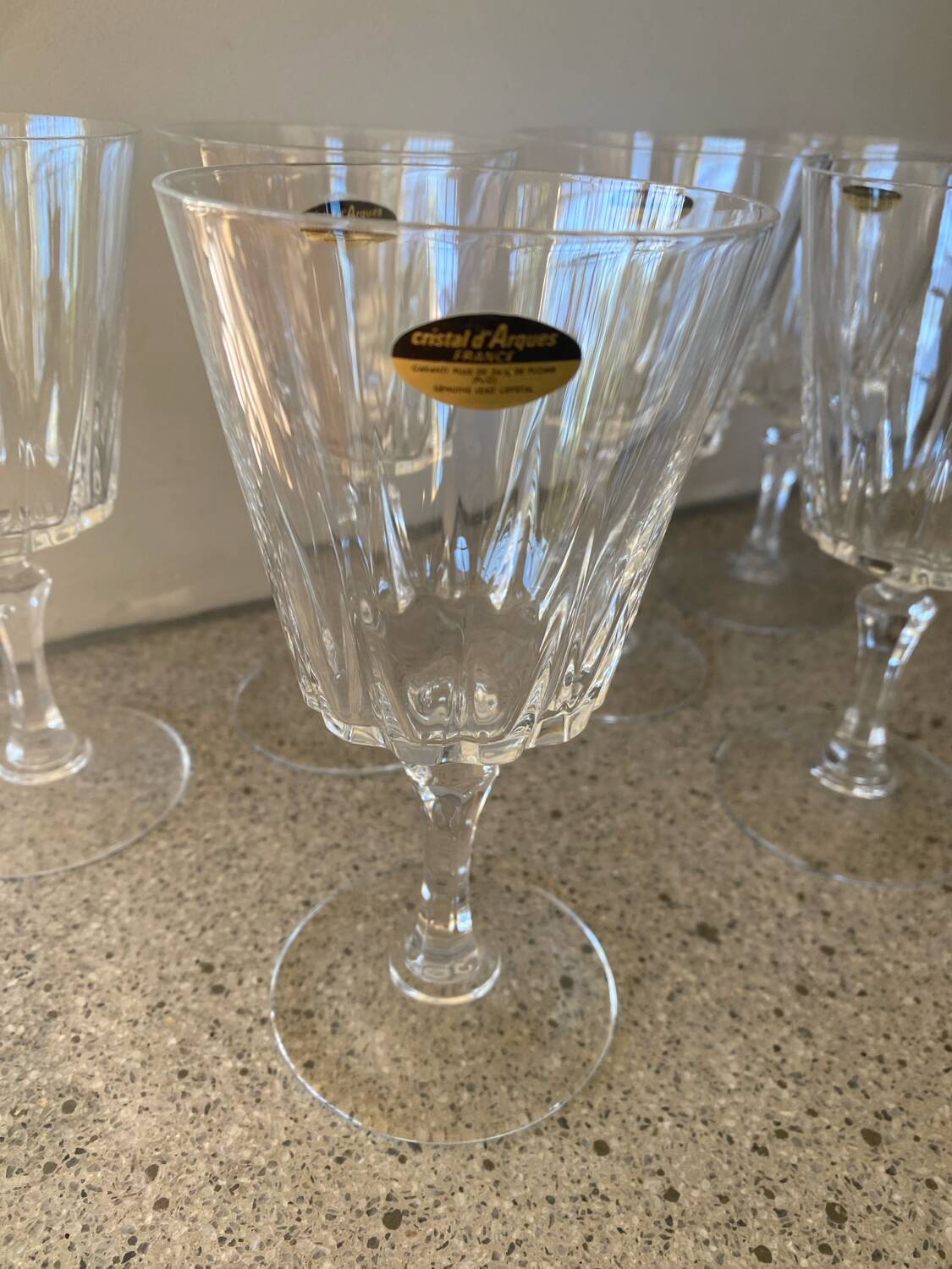 6 verres à vin Cristal d’Arques