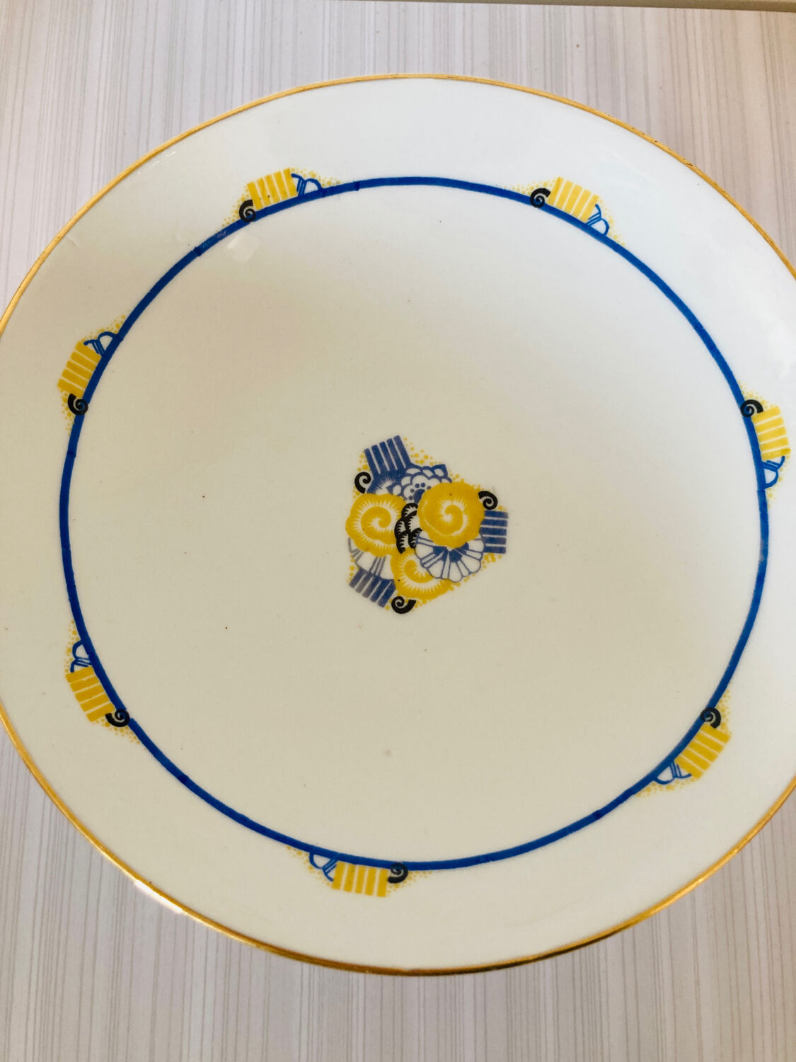 Limoges porcelain cake display w Guerin &cie