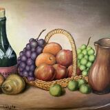 Still life painting in oil on canvas, signed.