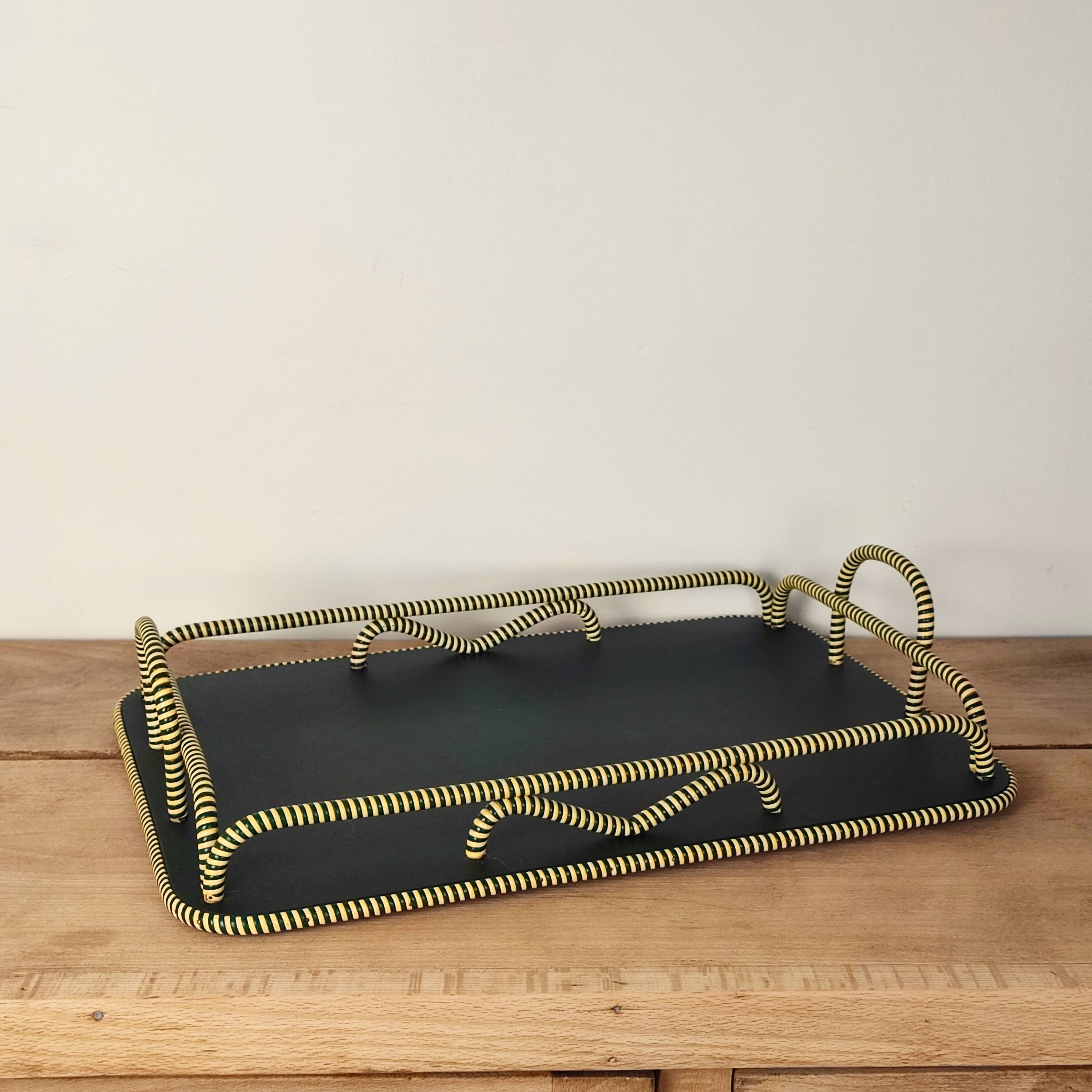 Scoubidou tray from the 60s