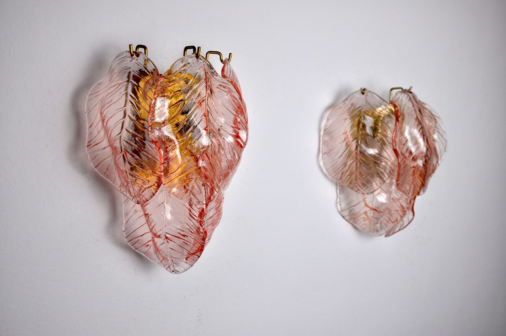Pair of appliques Mazzega Murano, Italy, 1970
