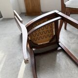 Set 6 chaises art déco chêne 1940