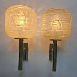 Pair of Rare Midcentury Wall Lamps Doria Leuchten, Germany, 1970s