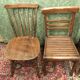 4 vintage mismatched bistro chairs