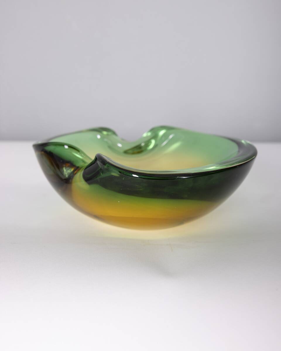 Vintage 1970s Murano glass submerged Italian design emptier tray