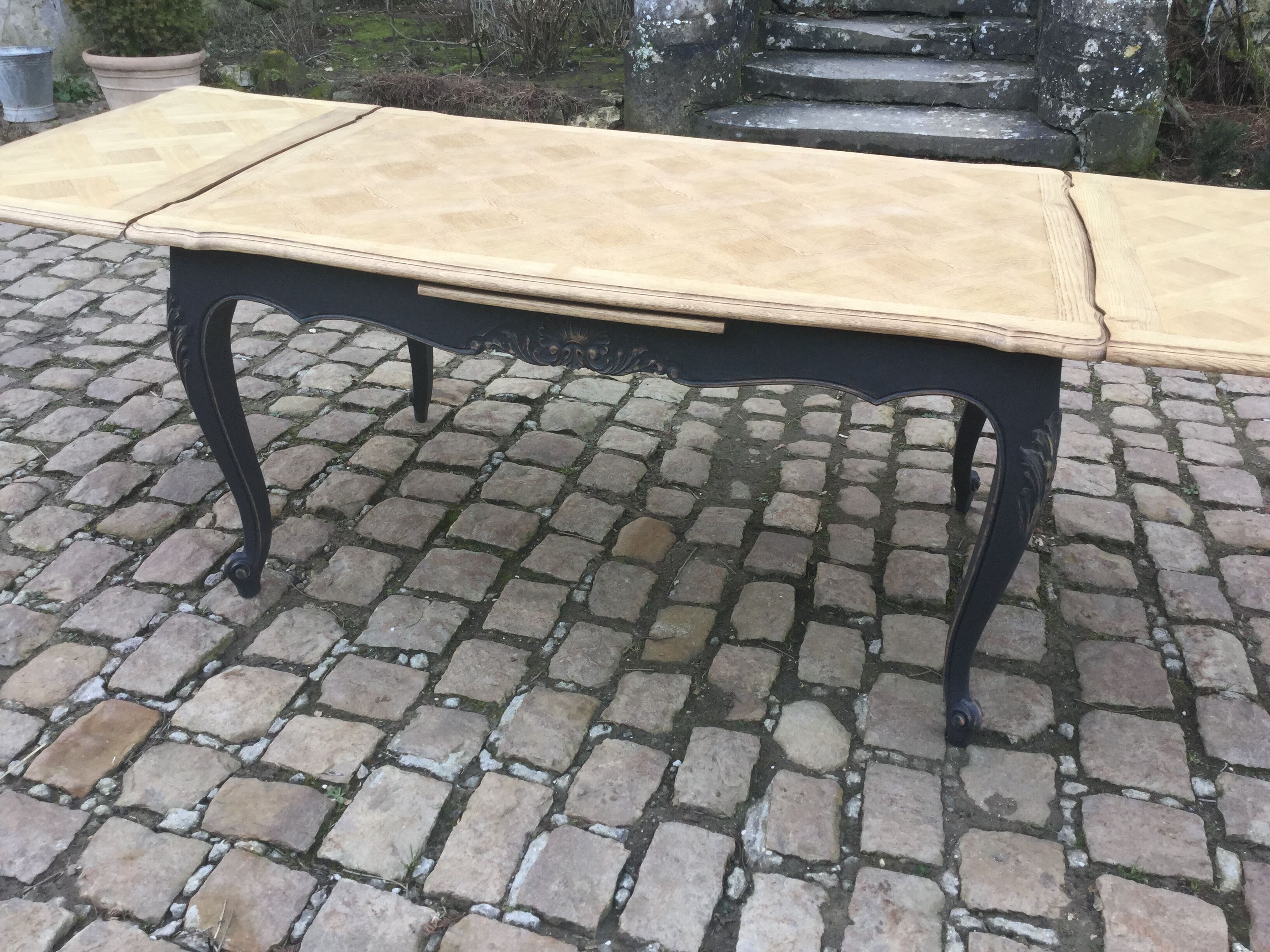 Old dining table with extensions