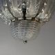 Iridescent Venetian glass chandelier from Murano, Barovier and Toso, circa 1930.