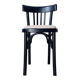 Chaise bistrot bois courbé noir assise rayures
