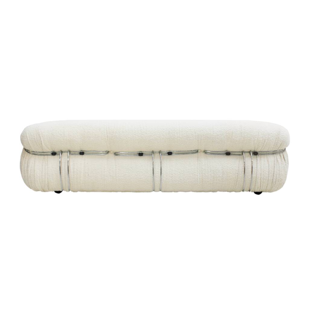 Tobia Scarpa Mid-Century Modern Bouclé Fabric "Soriana" Italian Sofa
