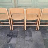 Set of 4 BAUMANN chairs, series K, late 80s to early 90s.