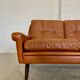 Vintage Danish retro Svend Skipper 3 person sofa in cognac leather