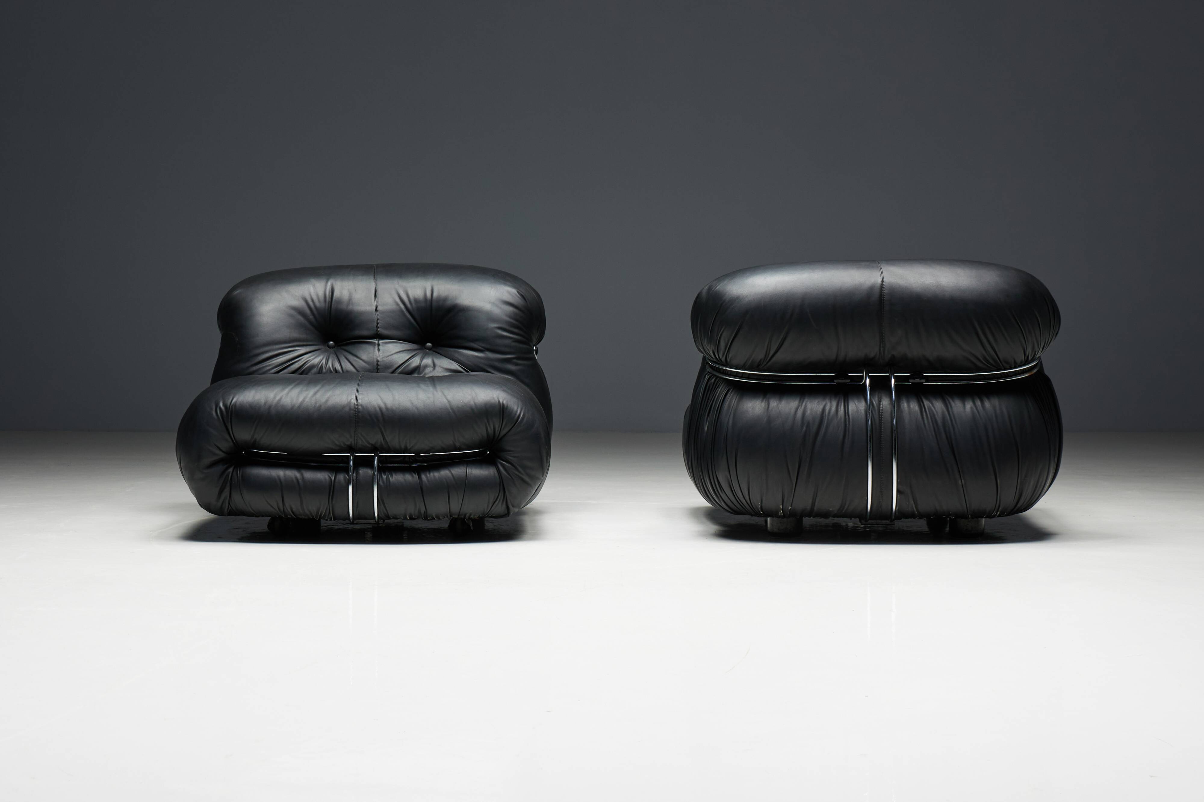 Soriana Lounge Chairs by Afra & Tobia Scarpa for Cassina, Italy, 1970s