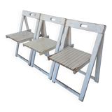 Set of 3 Vintage TRIESTE Foldable Chair by Aldo Jacober, 1970s Mid-Century