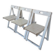 Set of 3 Vintage TRIESTE Foldable Chair by Aldo Jacober, 1970s Mid-Century