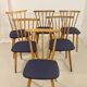 Set of 6 vintage Scandinavian chairs with bars from the 60s. Ref SINNO