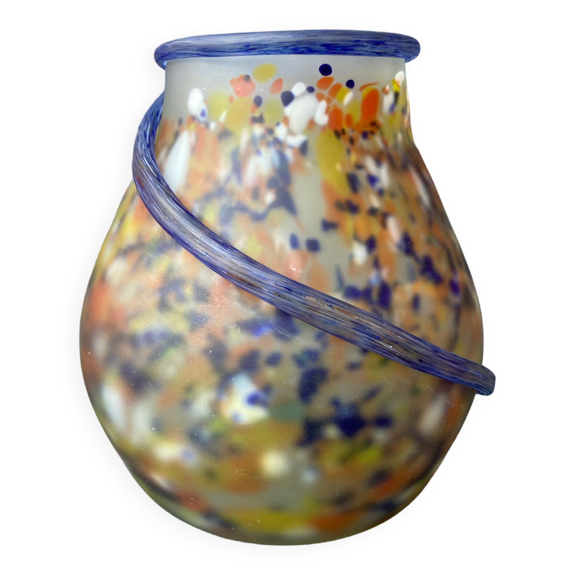 Art Deco vase in glass paste - Muller Frères Luneville