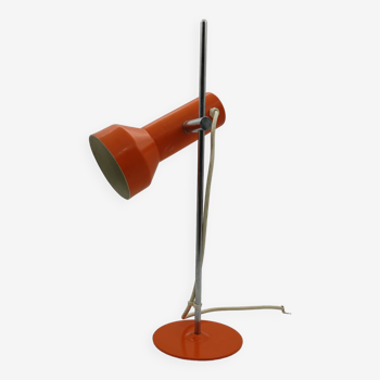 Lampe métal orange année 70