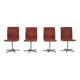 Early set of 4 'Oxford' swivel chairs by Arne Jacobsen for Fritz Hansen, 1966