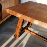 Brutalist elm farm table 60s