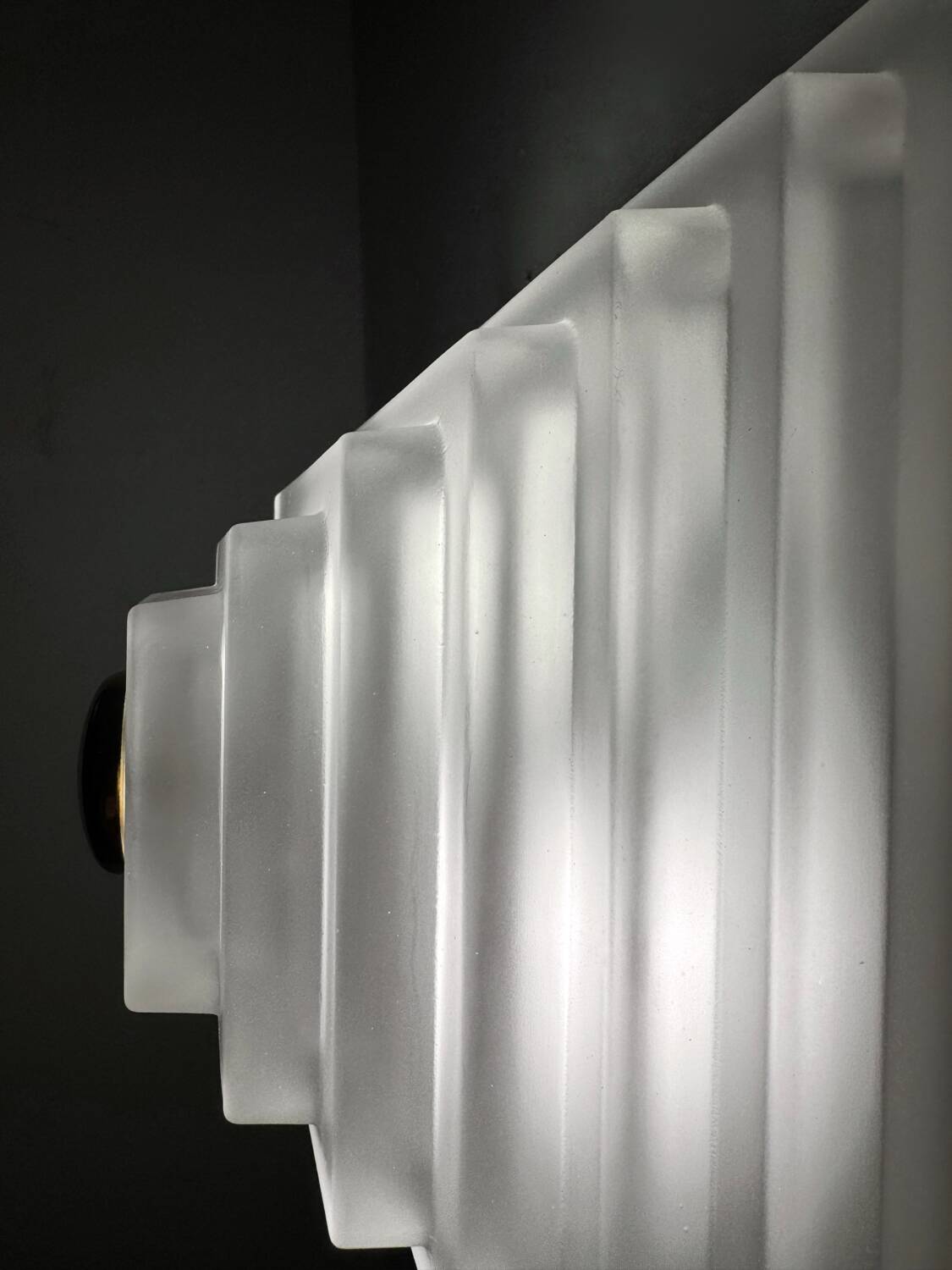 Pyramid glass ceiling light Limburg 1980s