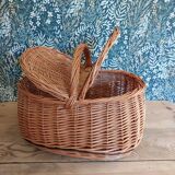 Wicker basket lid