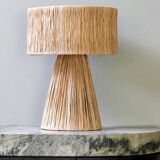 Raffia table lamp