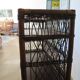 Bookcase - Bibus - 3 levels - woven rattan - bamboo - Vintage - 70s