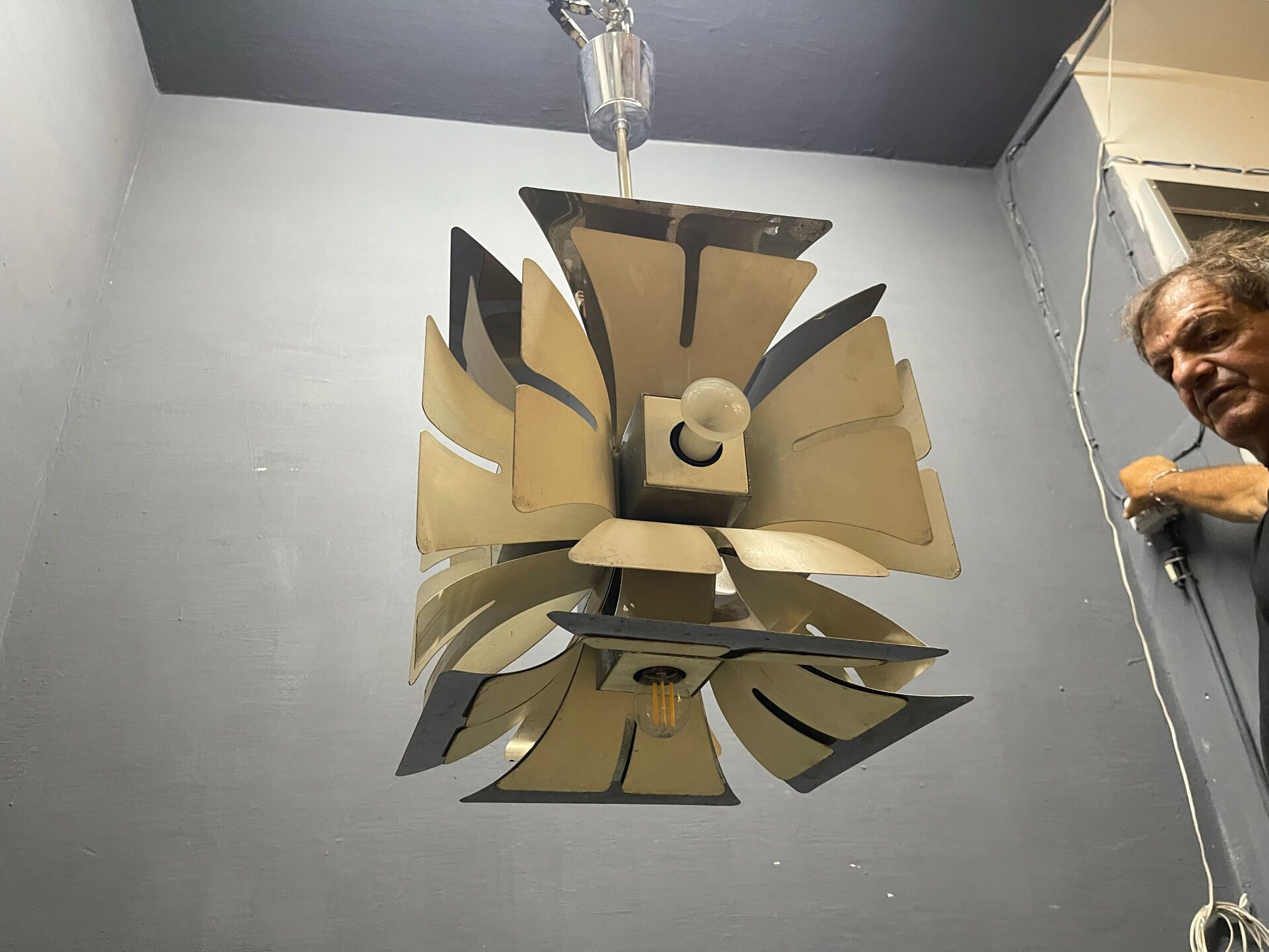Space Age Chrome Chandelier 1970’s